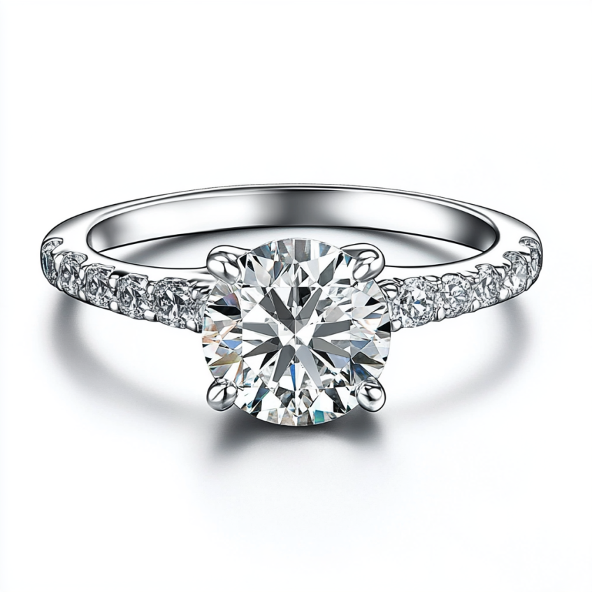 Altair Ring in 14K gold with moissanite
