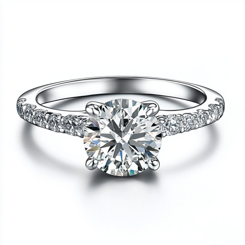Altair Ring in 14K gold with moissanite