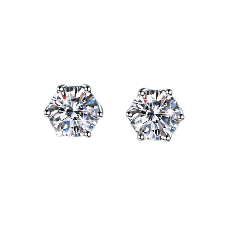 Anacapri Earrings in sterling silver with moissanite