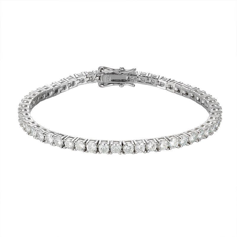 Ariel Tennis Bracelet in sterling silver with moissanite
