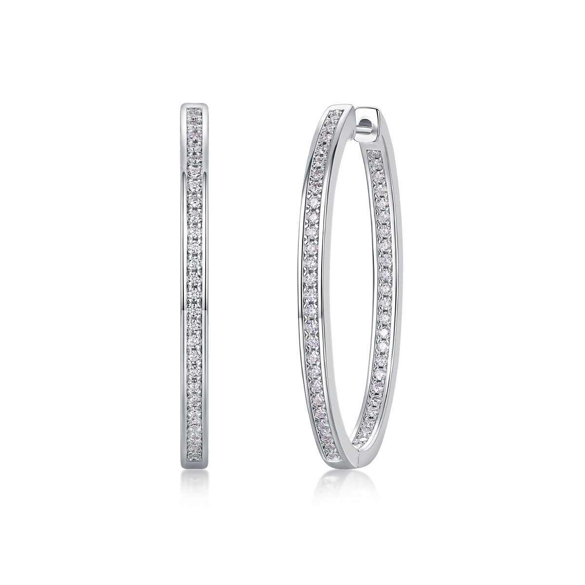 Cassiopea Earrings in sterling silver with moissanite