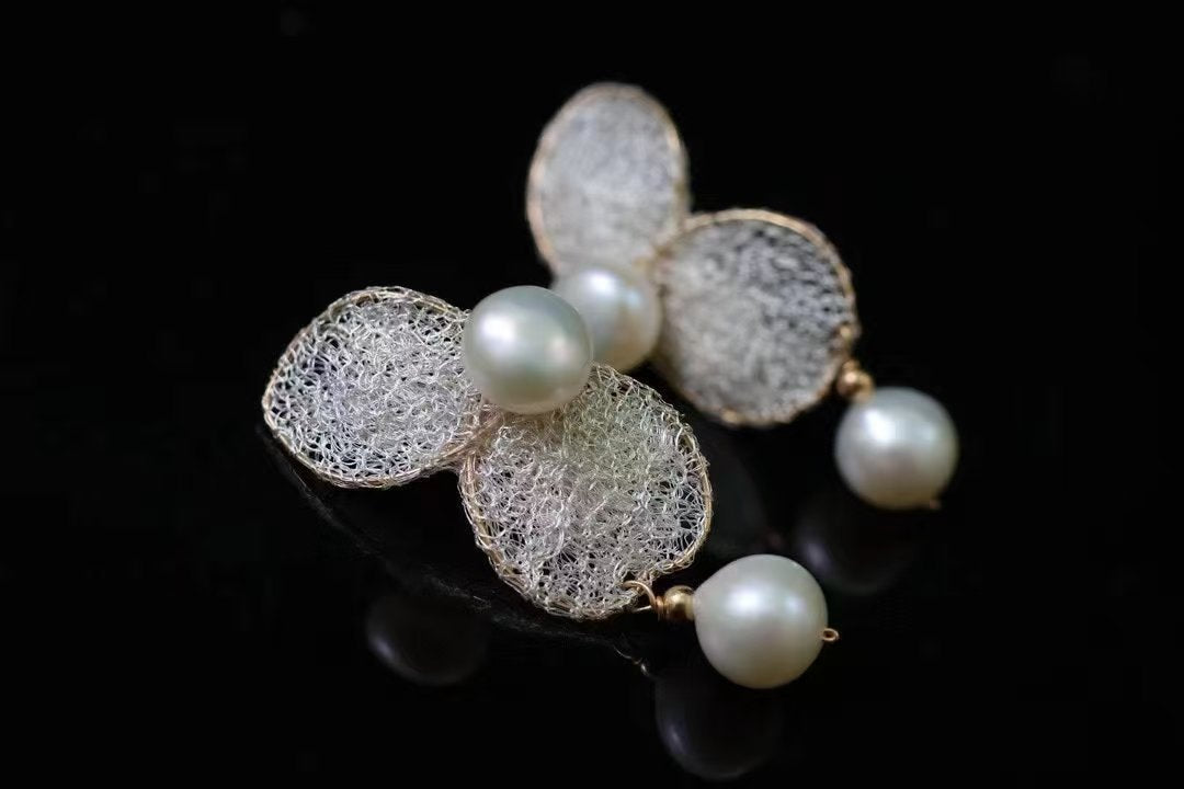 Celeste Pearl Earrings — view 2