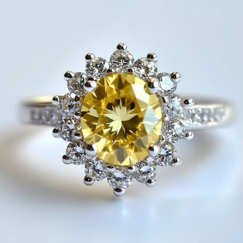 Cloe Ring in sterling silver with natural quartz