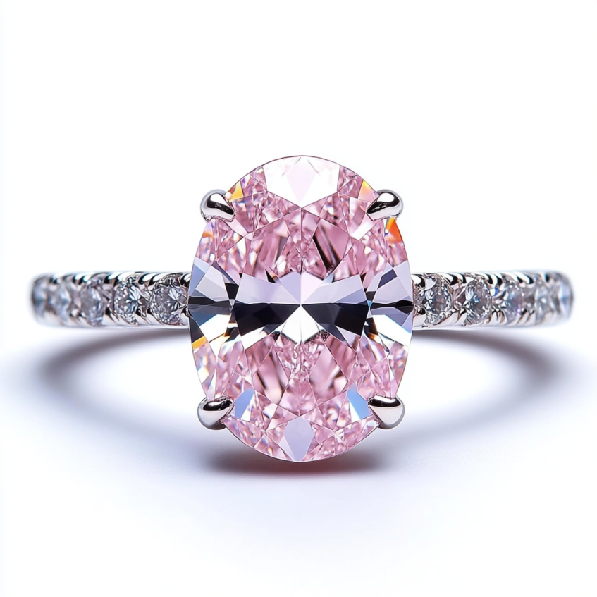 Costanza Ring in 14K gold with moissanite