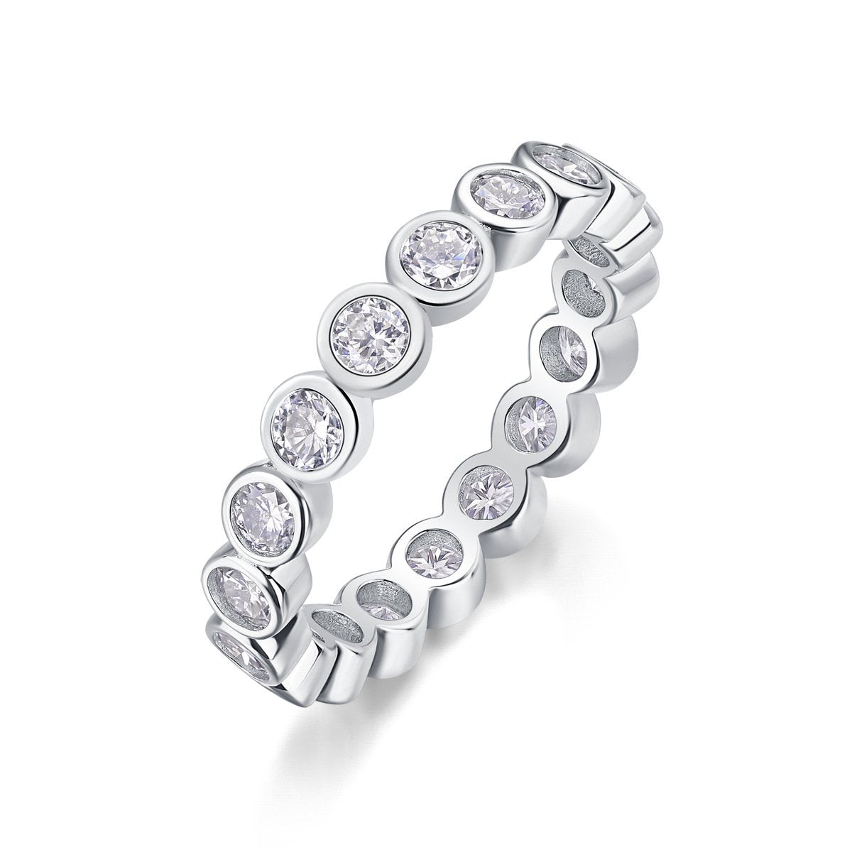 Donatella Ring in sterling silver with moissanite
