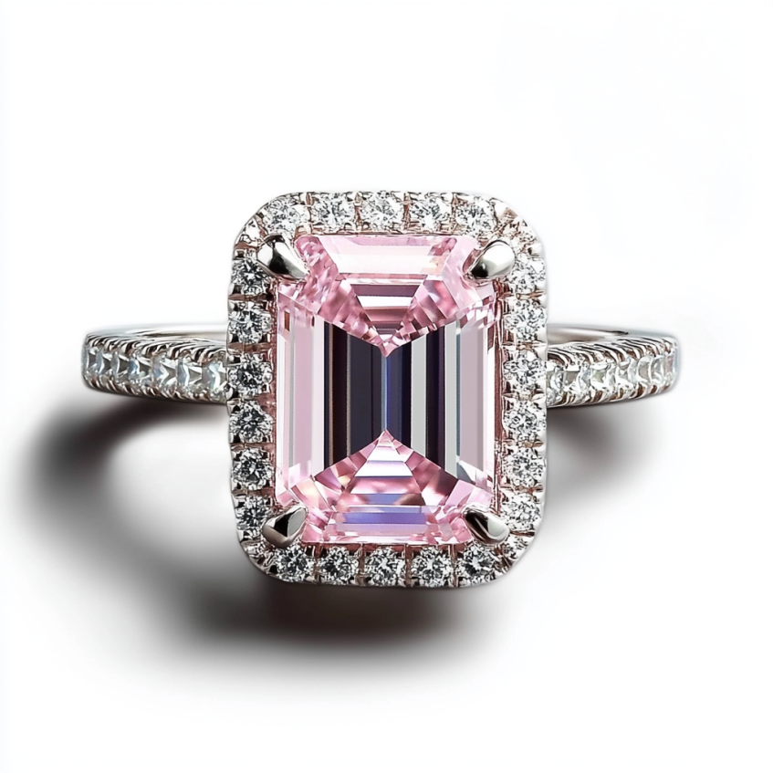 Finale Ring in 14K gold with moissanite