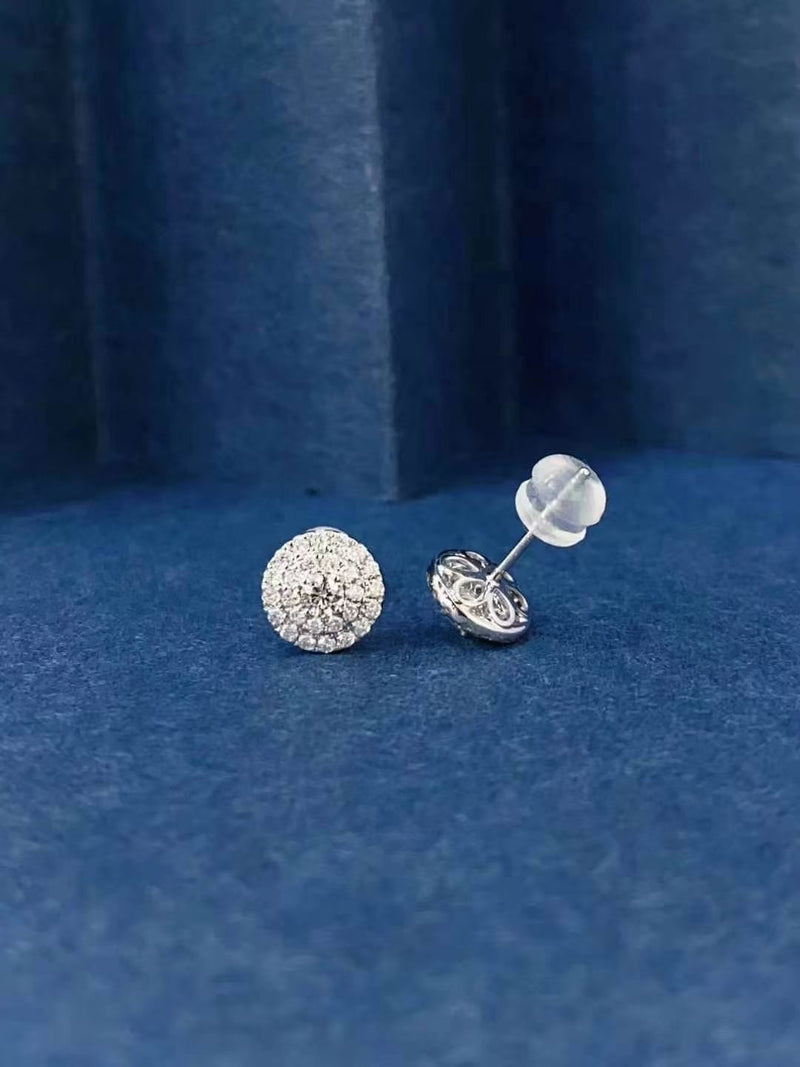 Lavinia Earrings in 18K gold with natural diamond