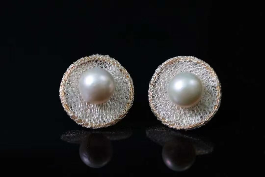 Murano Pearl Earrings — view 3