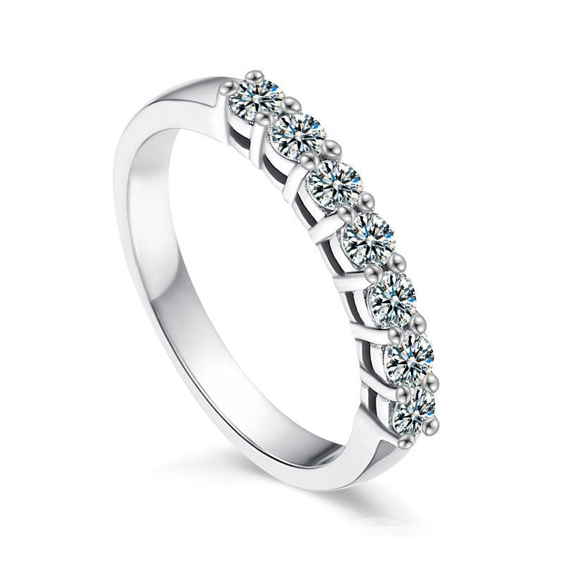 Orietta Ring in sterling silver with moissanite