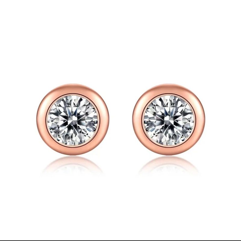 Pienza Earrings in sterling silver with moissanite
