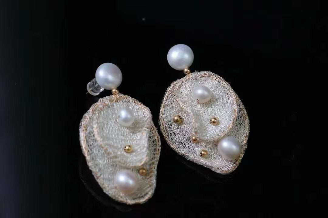 Rebecca Pearl Earrings — view 2