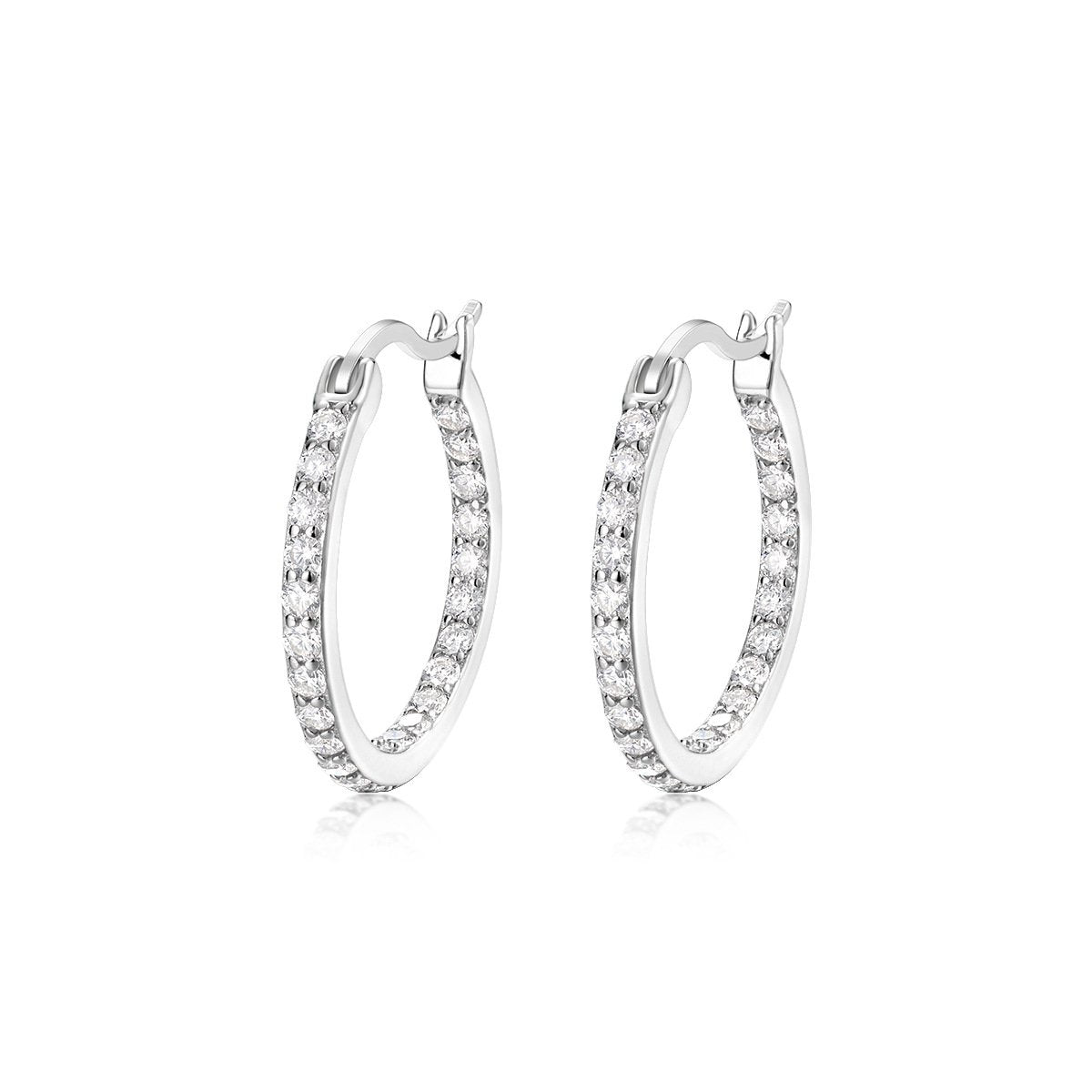 Renata Earrings in sterling silver with moissanite