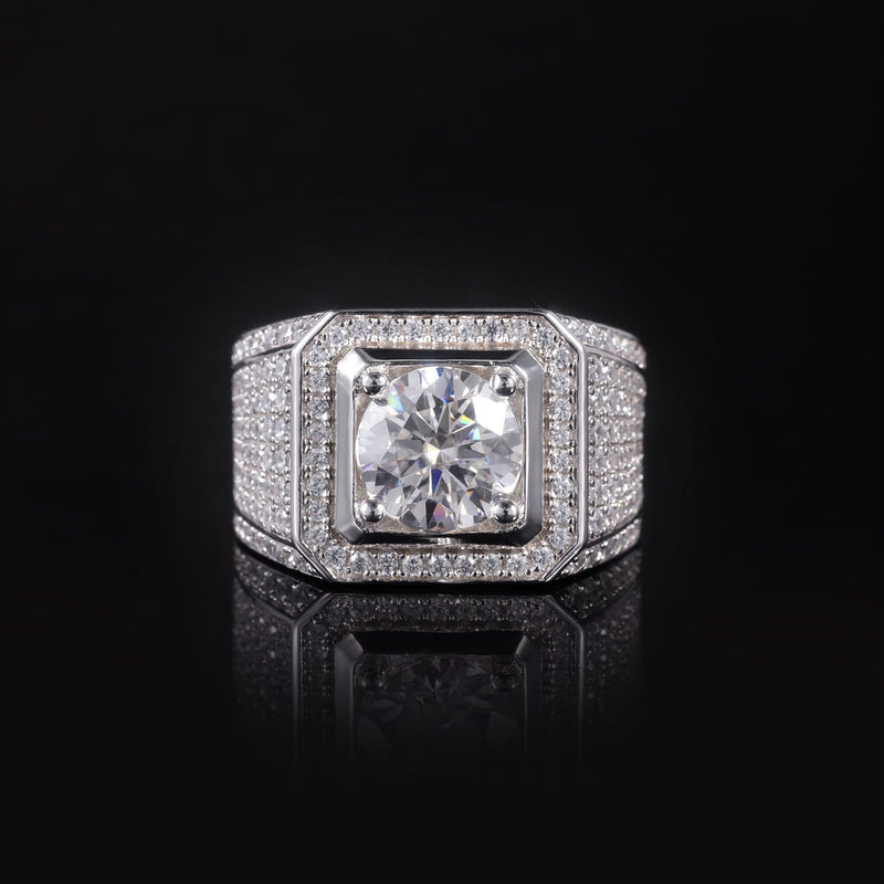 Sorriso Ring in sterling silver with moissanite
