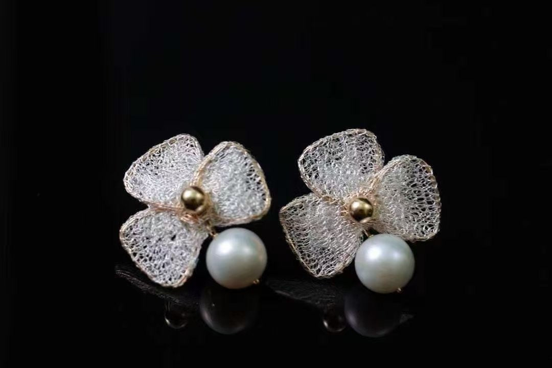 Volterra Pearl Earrings — view 2