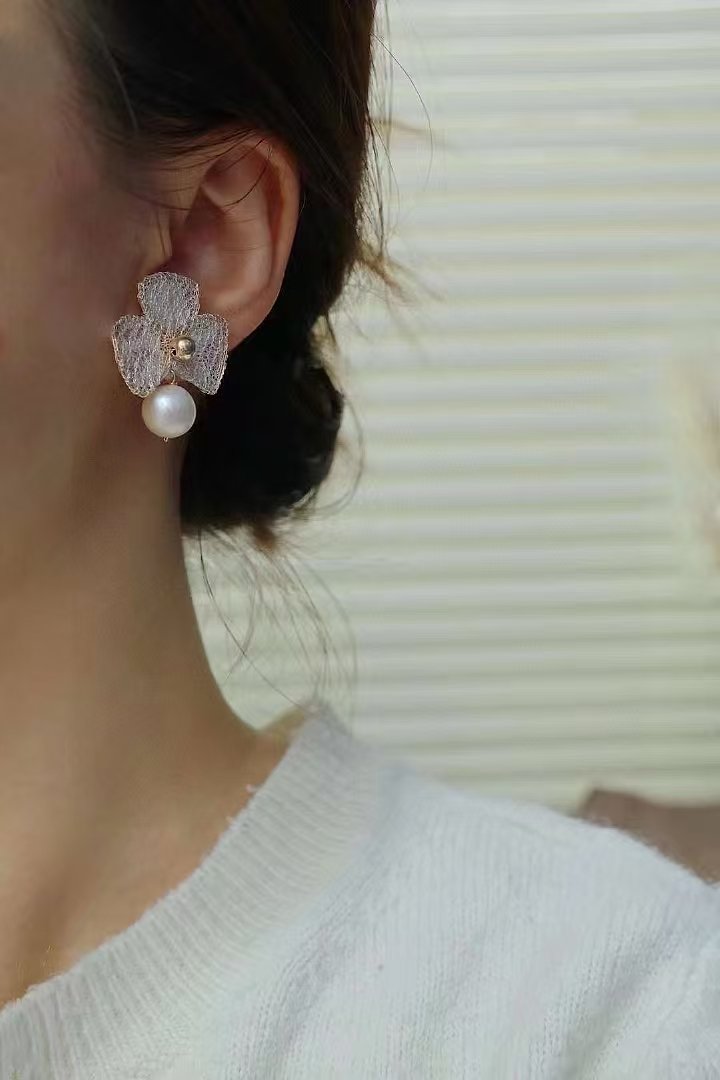 Volterra Pearl Earrings — view 3